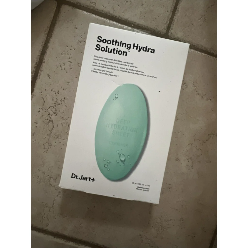 Dr. Jart+ Soothing Hydra Solution Sheet Mask, 5 Masks x 0.88 oz New